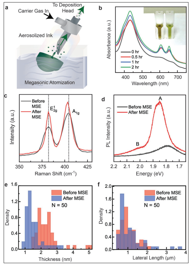 《Advanced Material》：基於兆聲波剝離和光子燒結技術的全打印超高響應度MoS2納米片光電探測器（IF=29.477）